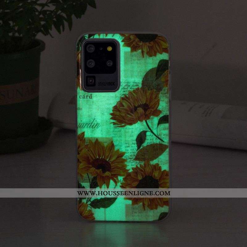 Coque Samsung Galaxy S20 Ultra Tournesols Fluorescentes