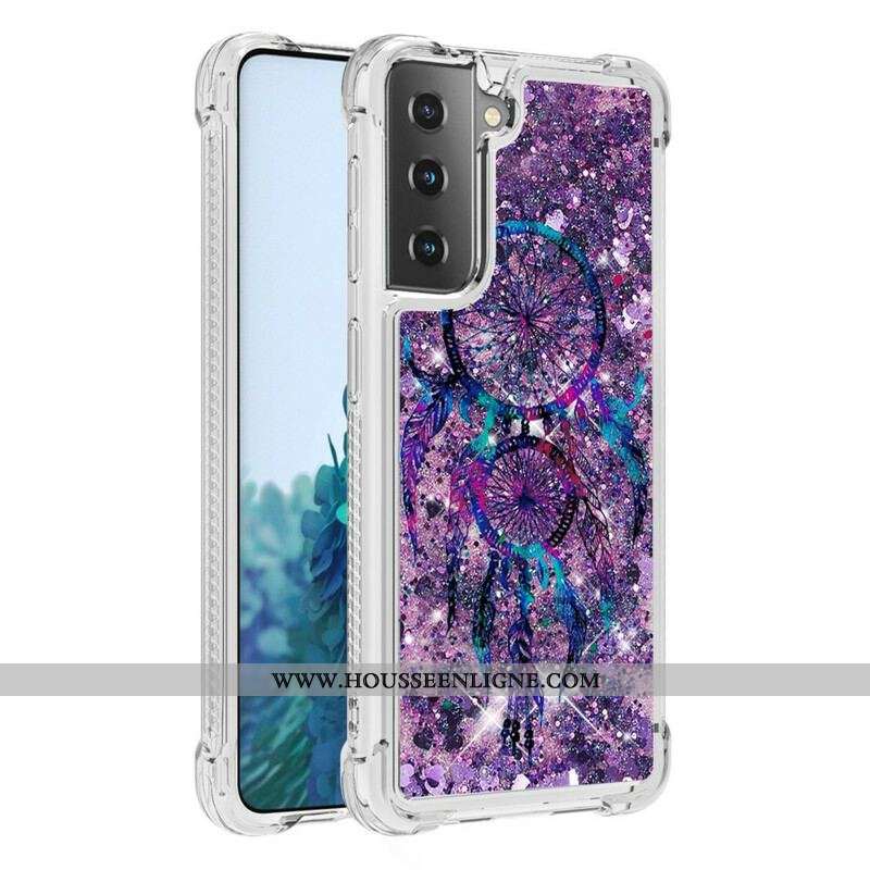 Coque Samsung Galaxy S21 5G Attrape Rêves Paillettes