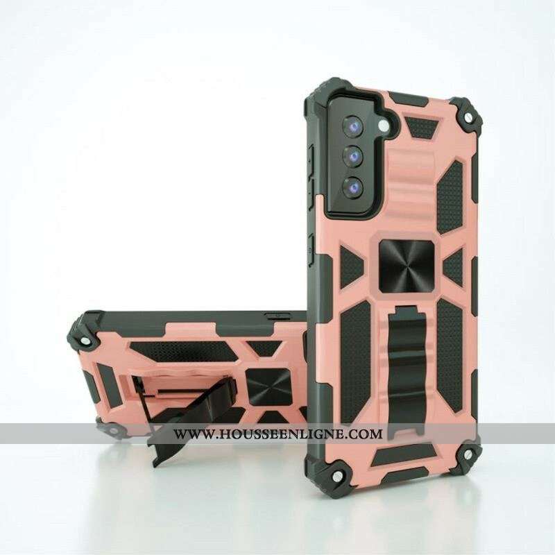 Coque Samsung Galaxy S21 5G Bicolore Support Amovible