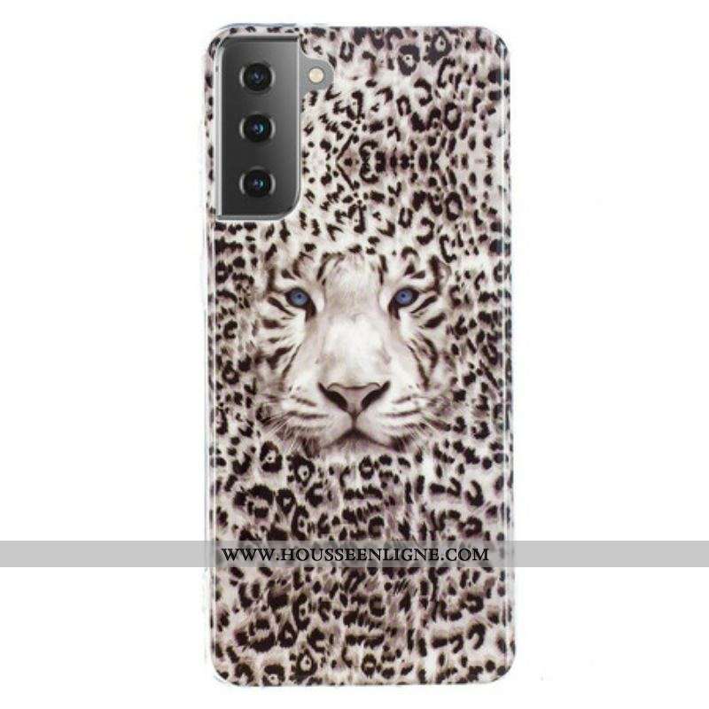 Coque Samsung Galaxy S21 5G Leopard Fluorescente