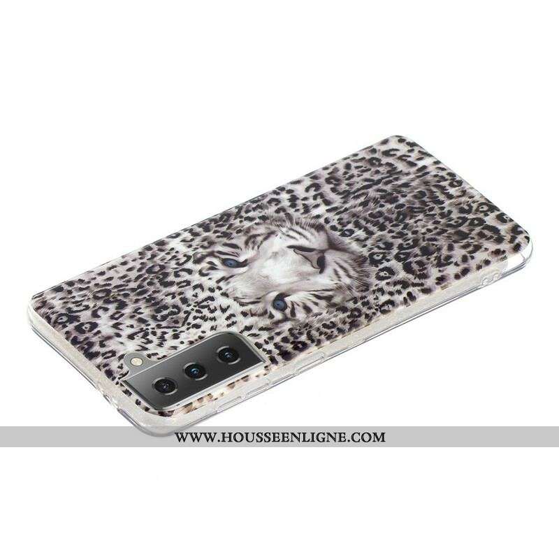 Coque Samsung Galaxy S21 5G Leopard Fluorescente