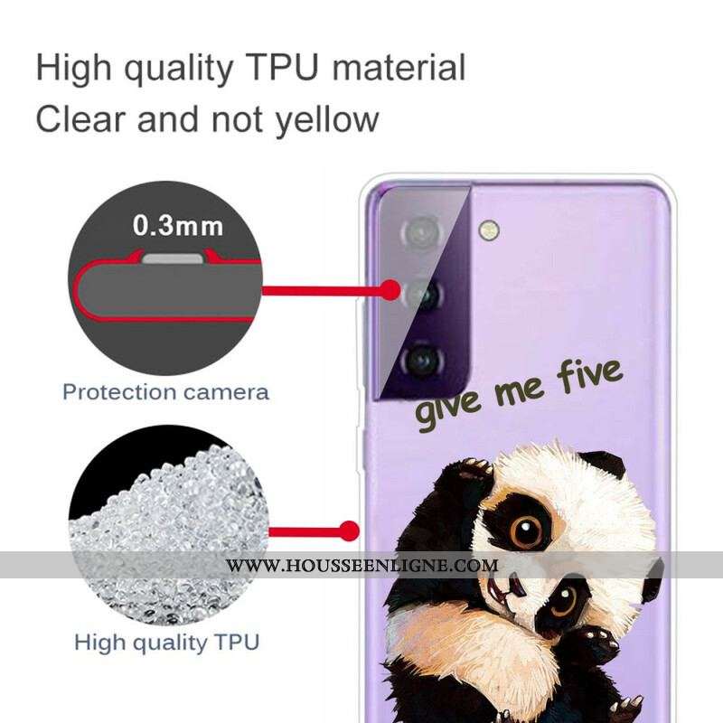 Coque Samsung Galaxy S21 5G Panda Give Me Five