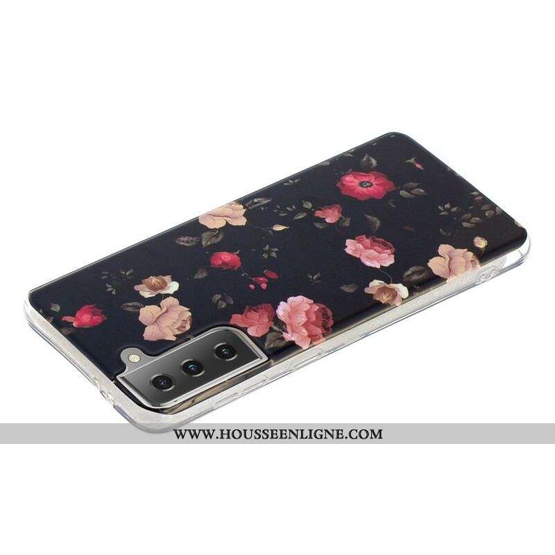 Coque Samsung Galaxy S21 5G Série Floralies Fluorescente