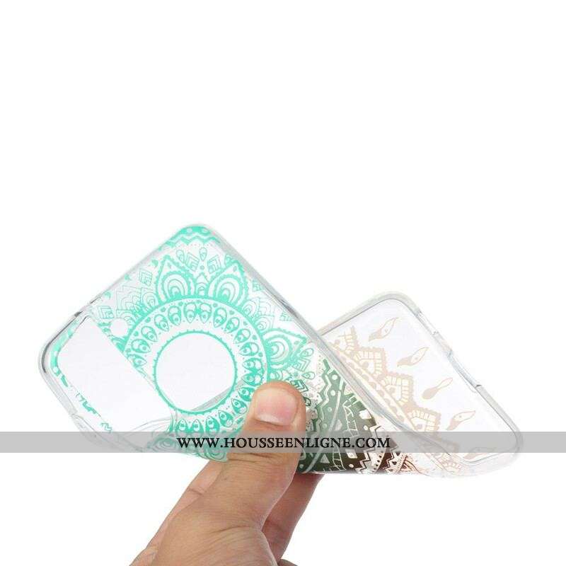 Coque Samsung Galaxy S21 5G Transparente Fleur Mandala