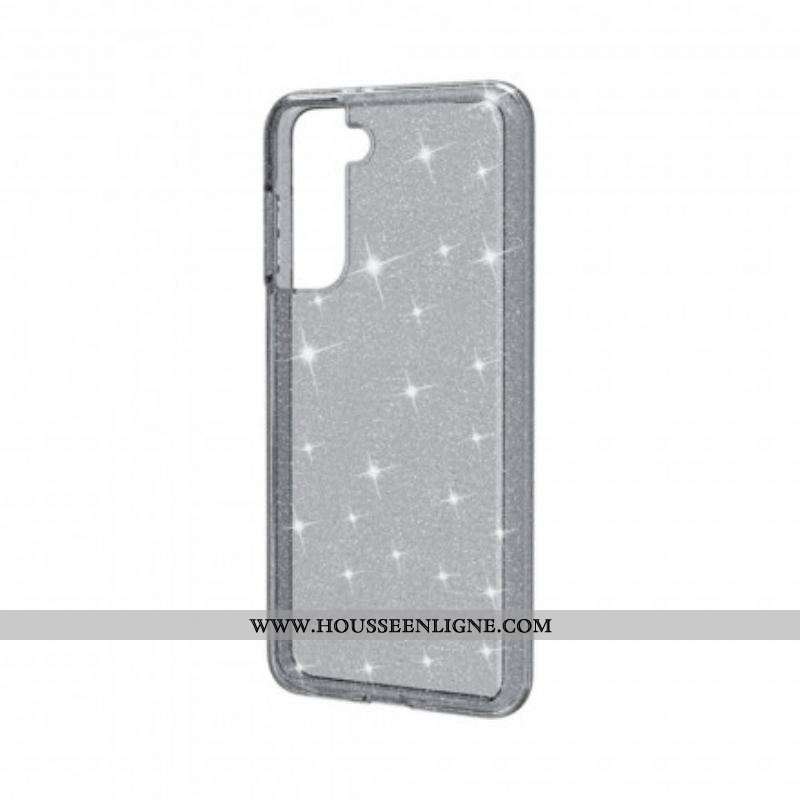 Coque Samsung Galaxy S21 5G Transparente Paillettes