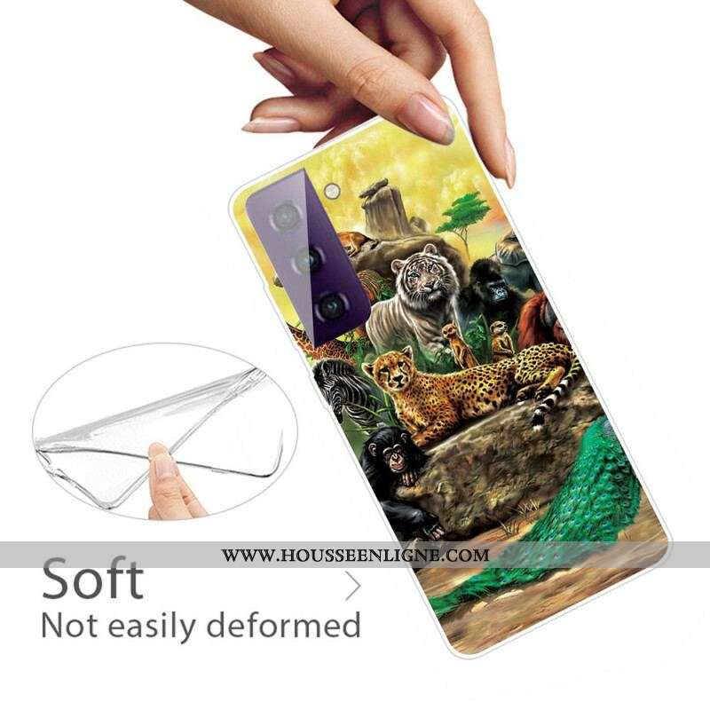 Coque Samsung Galaxy S21 FE Animaux Safari