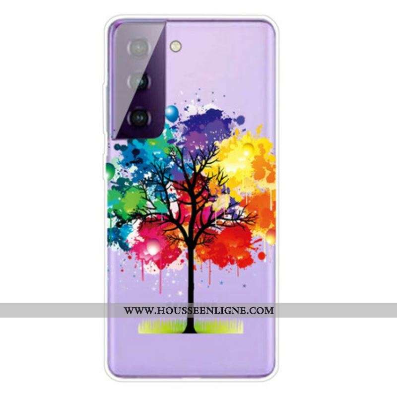 Coque Samsung Galaxy S21 FE Arbre Aquarelle