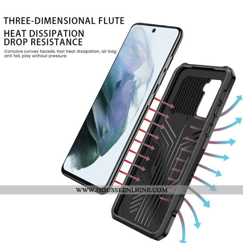 Coque Samsung Galaxy S21 FE Bicolore Support Amovible