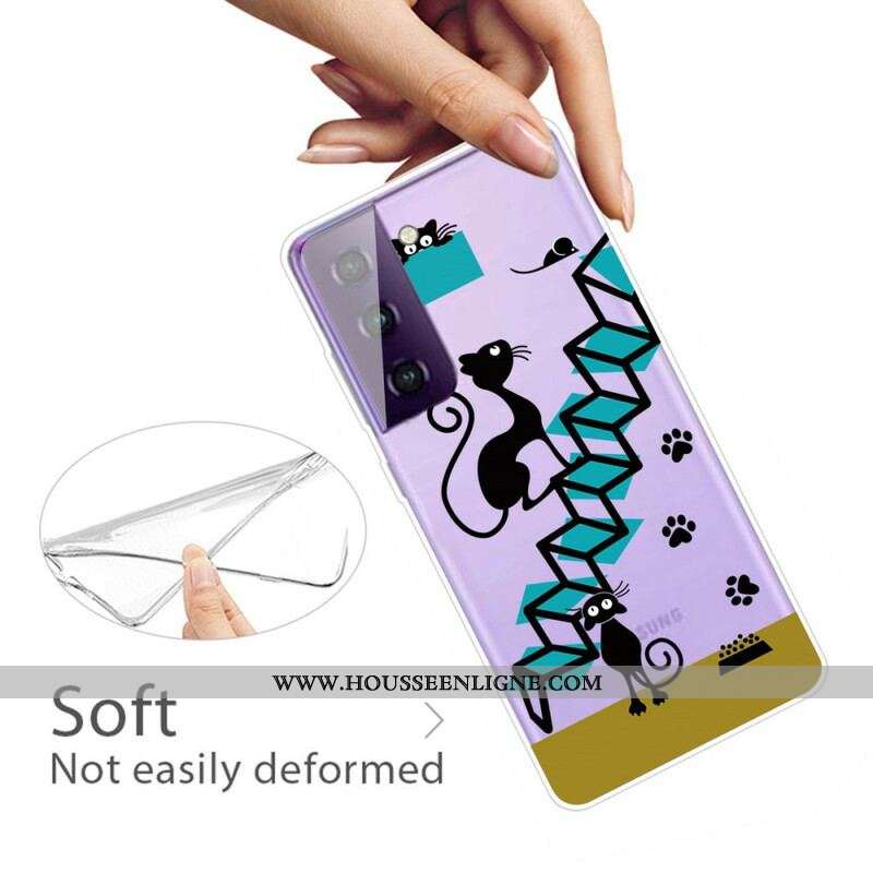 Coque Samsung Galaxy S21 FE Drôles de Chats