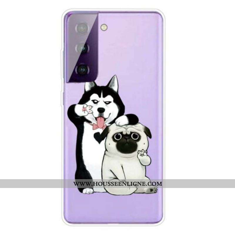Coque Samsung Galaxy S21 FE Drôles de Chiens