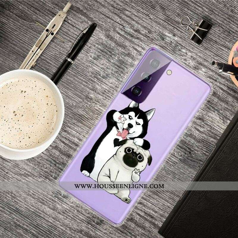 Coque Samsung Galaxy S21 FE Drôles de Chiens