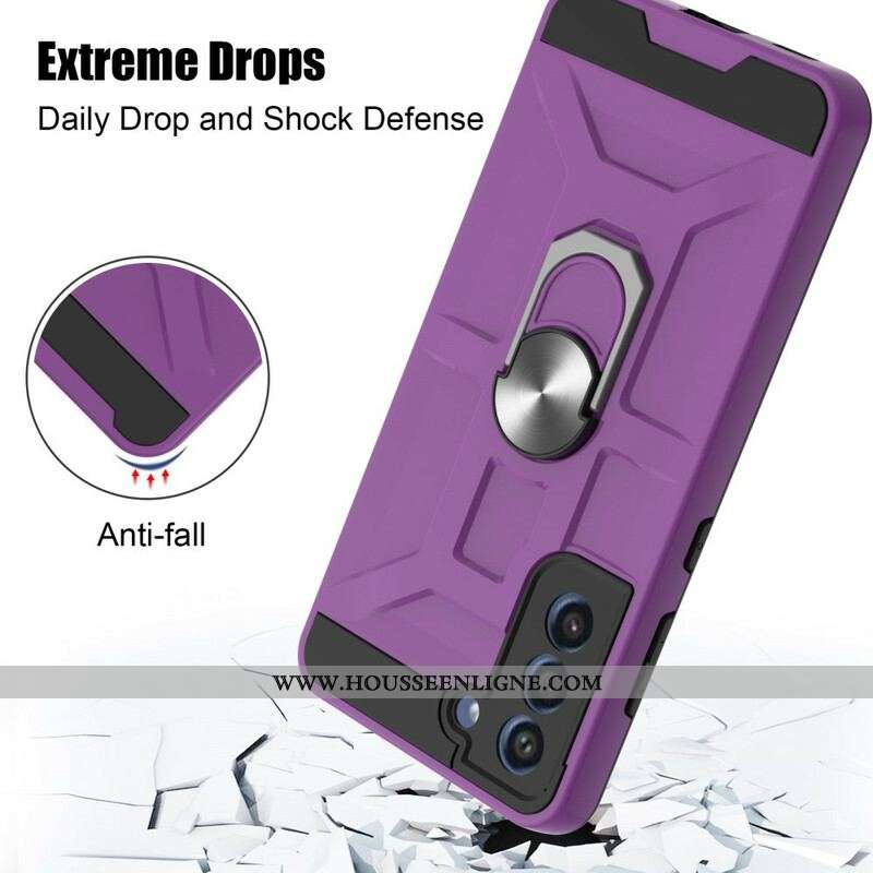 Coque Samsung Galaxy S21 FE Détachable Anneau-Support Color