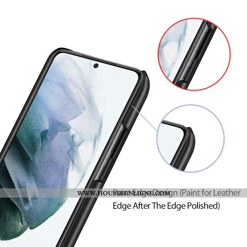 Coque Samsung Galaxy S21 FE Effet Cuir Bicolore KSQ