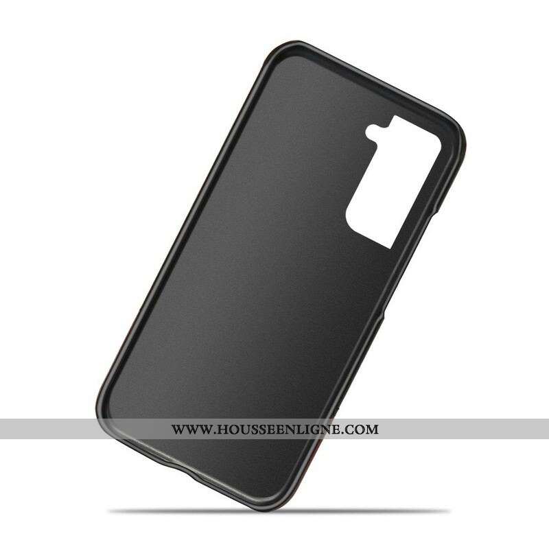 Coque Samsung Galaxy S21 FE Effet Cuir Bicolore KSQ