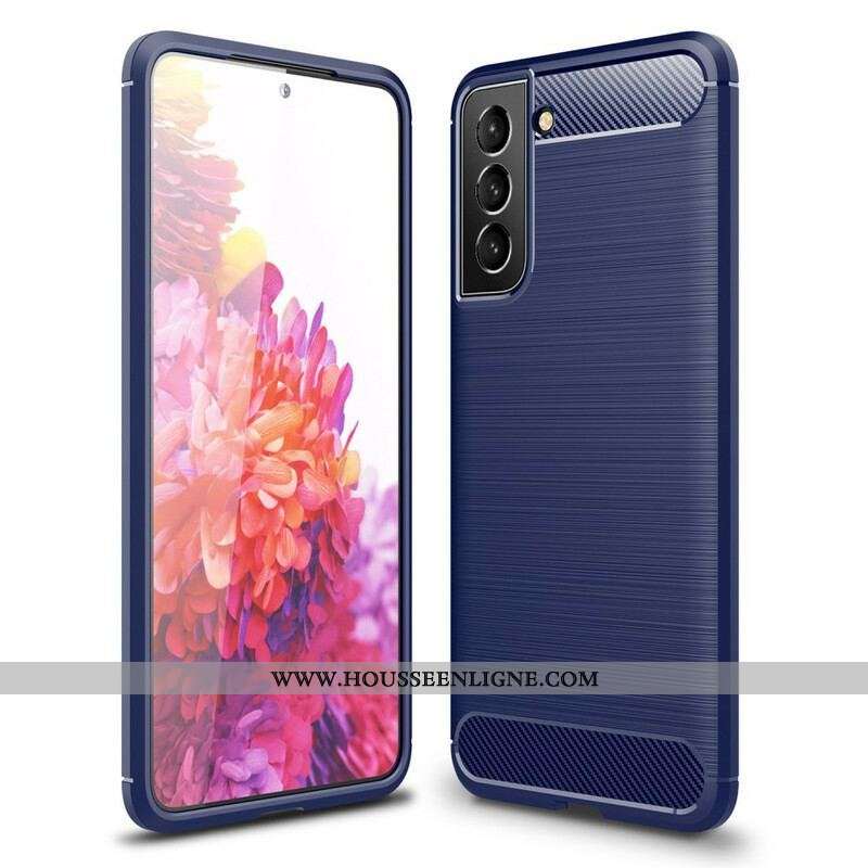 Coque Samsung Galaxy S21 FE Fibre Carbone Brossée