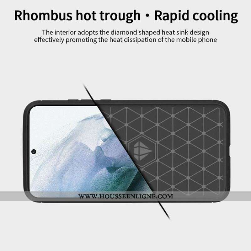 Coque Samsung Galaxy S21 FE Fibre Carbone Brossée MOFI