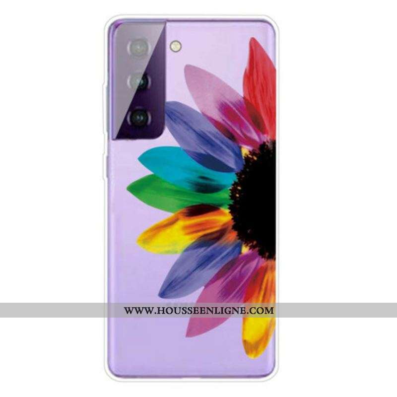 Coque Samsung Galaxy S21 FE Fleur Colorée