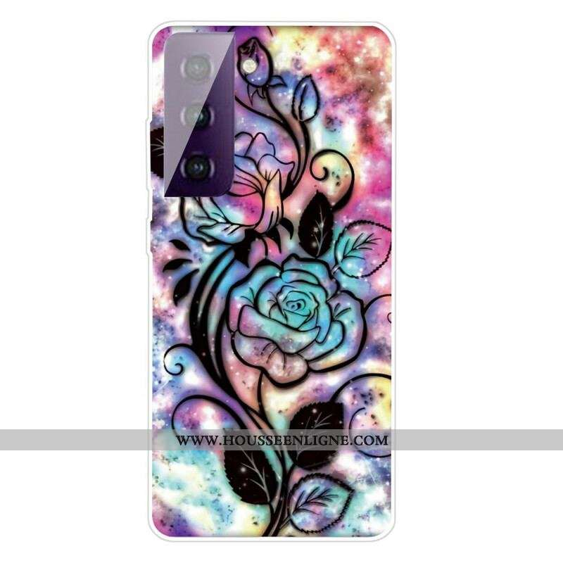 Coque Samsung Galaxy S21 FE Fleurs Graphiques