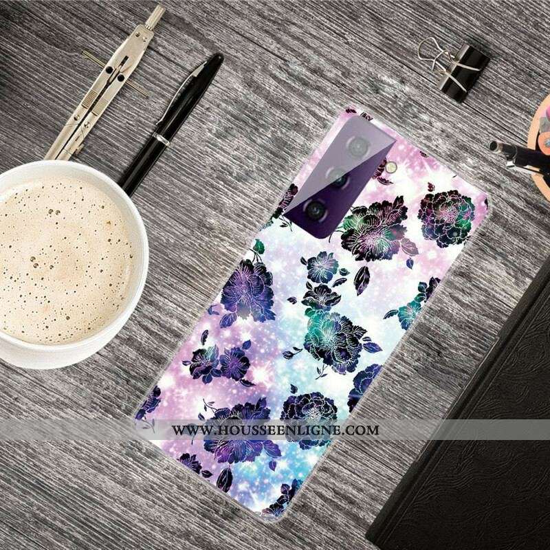 Coque Samsung Galaxy S21 FE Fleurs Graphiques