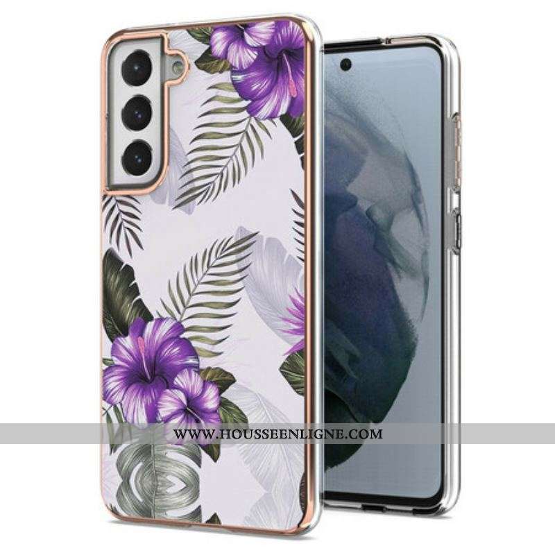 Coque Samsung Galaxy S21 FE Fleurs Violettes