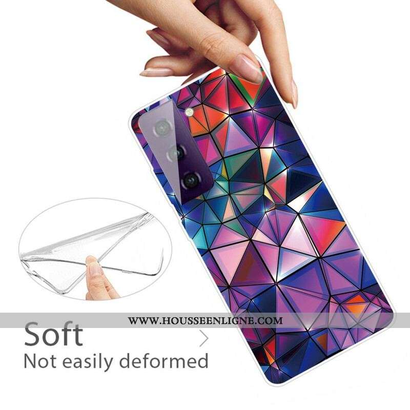 Coque Samsung Galaxy S21 FE Flexible Géométrie