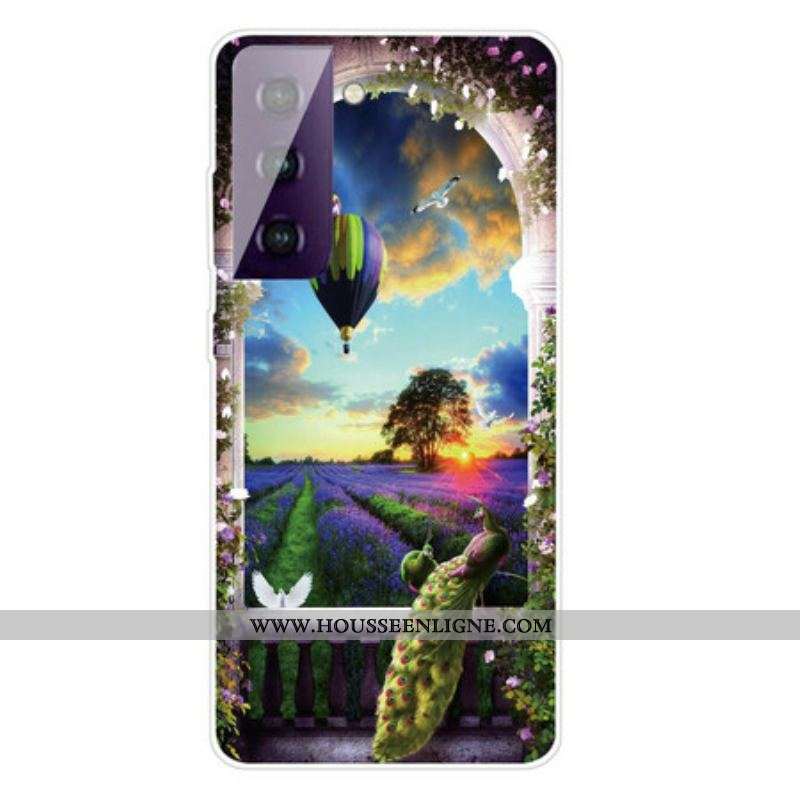 Coque Samsung Galaxy S21 FE Flexible Montgolfière