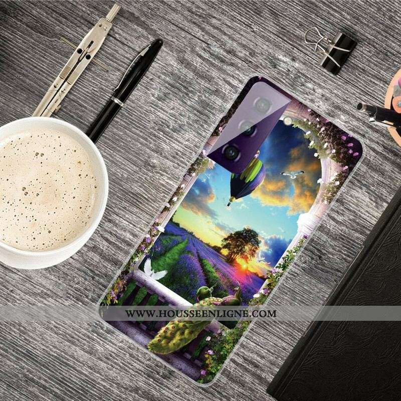 Coque Samsung Galaxy S21 FE Flexible Montgolfière