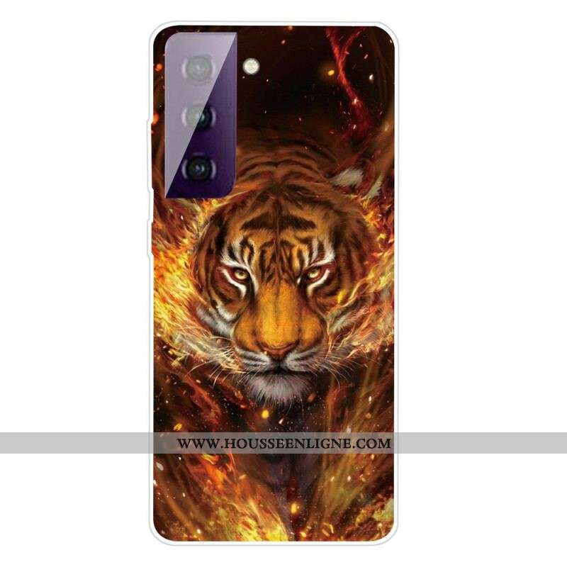 Coque Samsung Galaxy S21 FE Flexible Tigre
