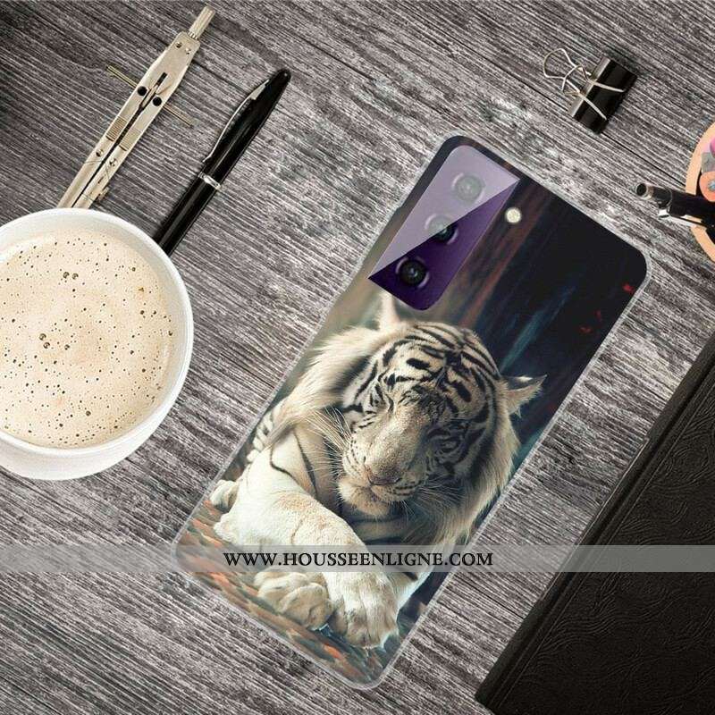 Coque Samsung Galaxy S21 FE Flexible Tigre