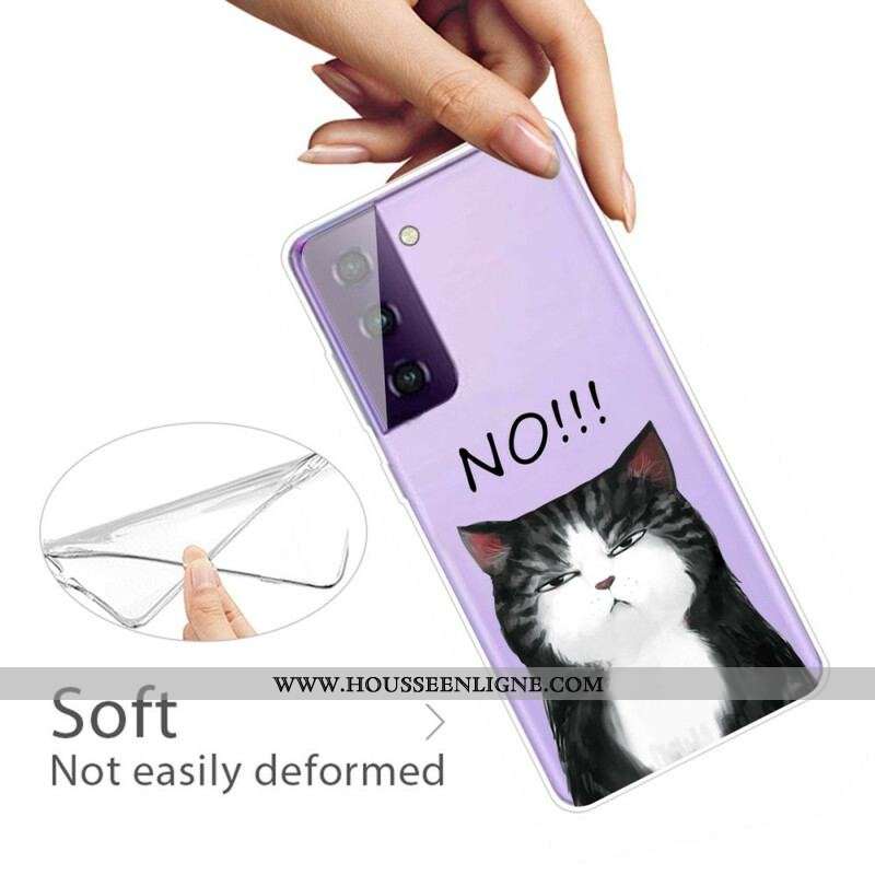 Coque Samsung Galaxy S21 FE Le Chat Qui Dit Non