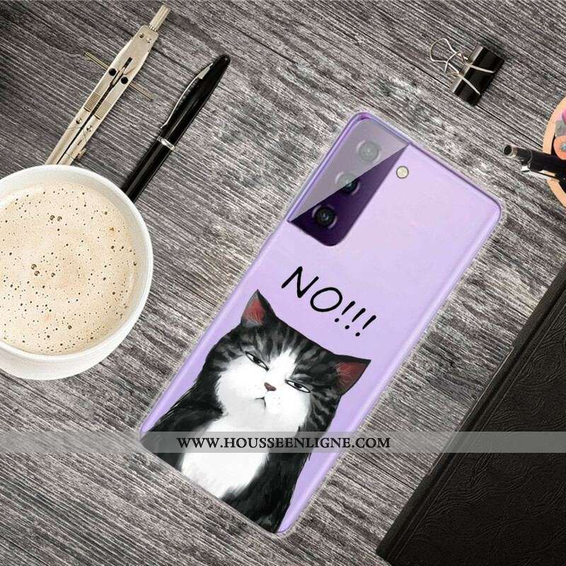 Coque Samsung Galaxy S21 FE Le Chat Qui Dit Non