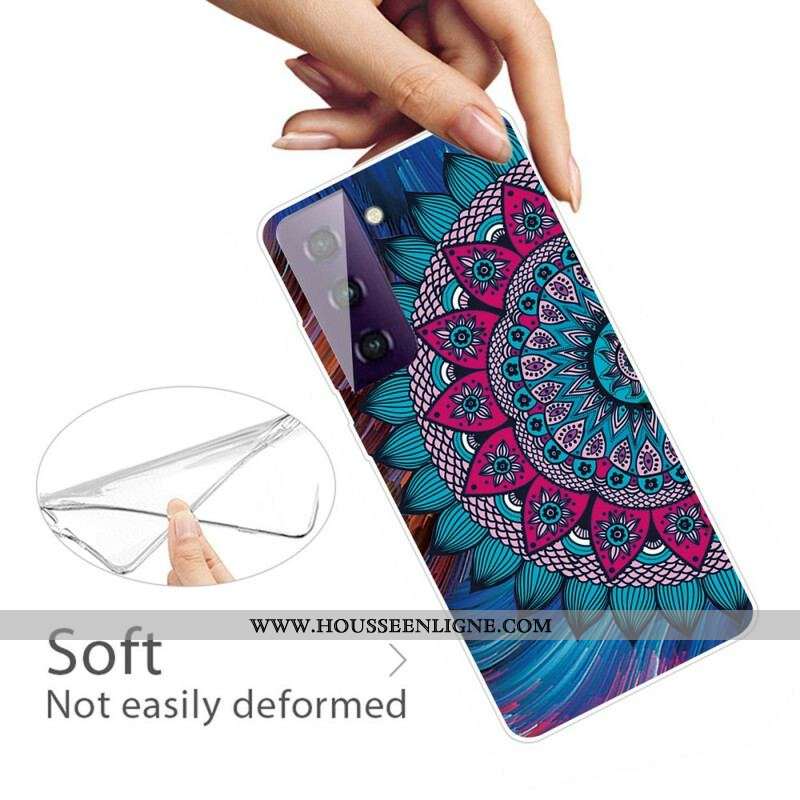 Coque Samsung Galaxy S21 FE Mandala Coloré