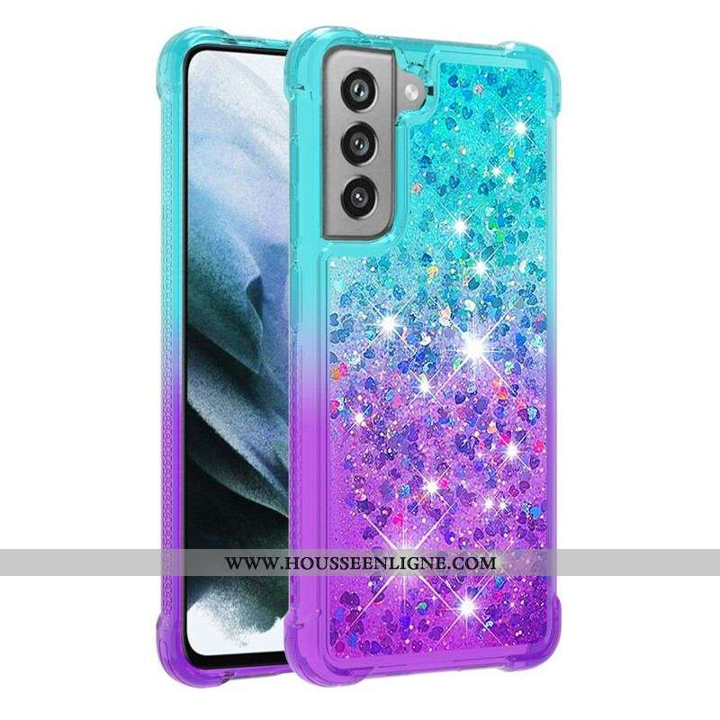 Coque Samsung Galaxy S21 FE Paillettes Colors