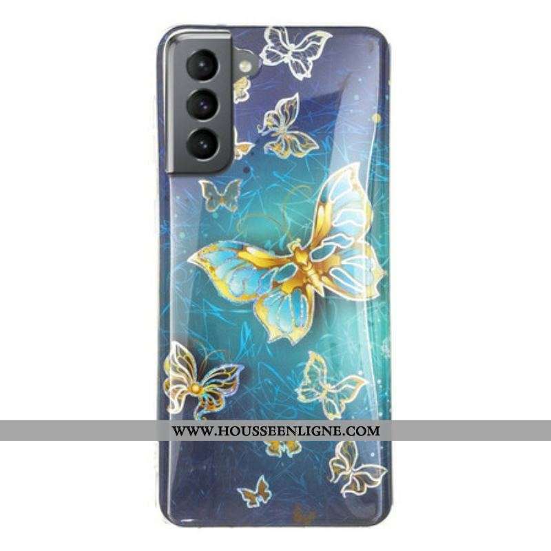 Coque Samsung Galaxy S21 FE Papillons Design