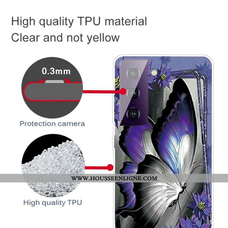 Coque Samsung Galaxy S21 FE Papillons Papillons
