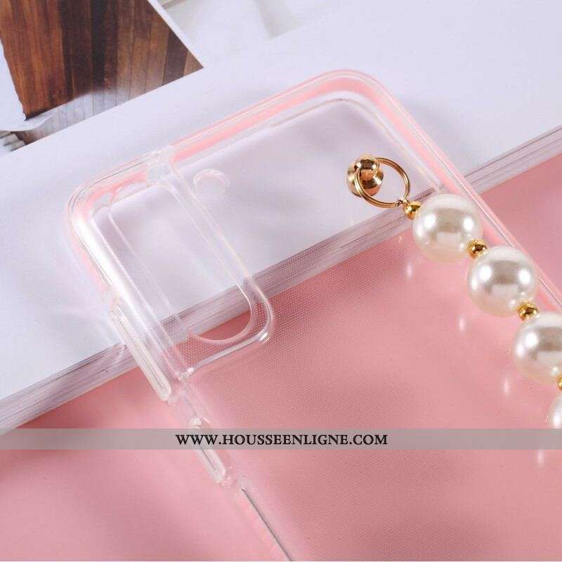 Coque Samsung Galaxy S21 FE Silicone Bracelet Perles