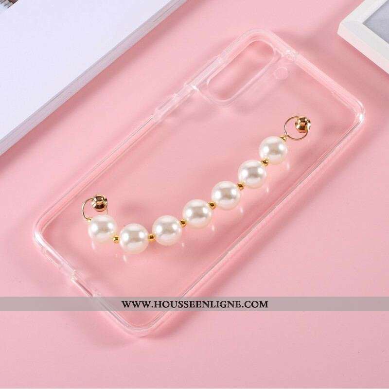 Coque Samsung Galaxy S21 FE Silicone Bracelet Perles