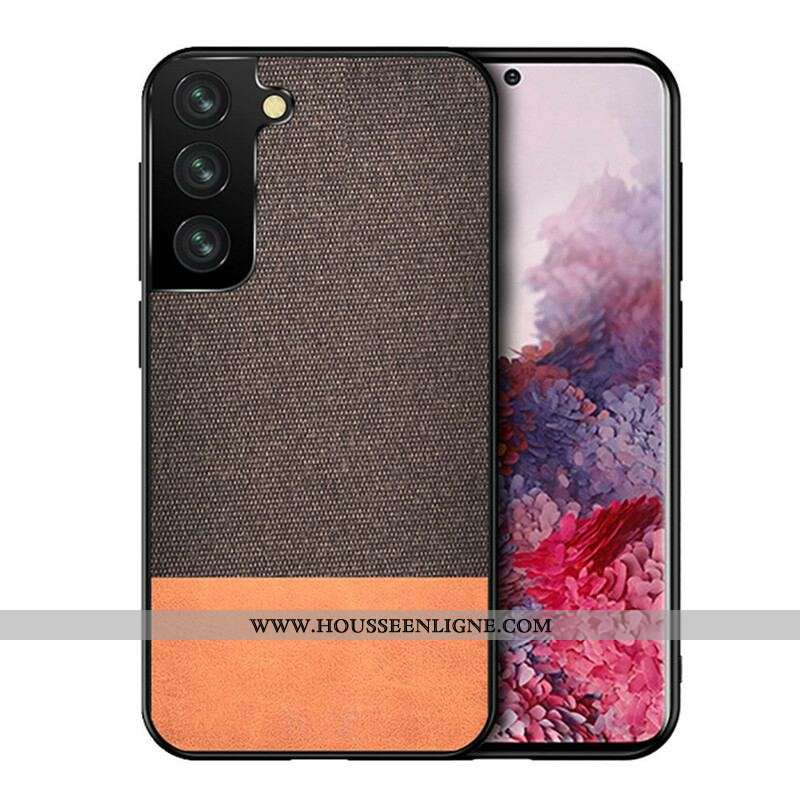 Coque Samsung Galaxy S21 FE  Simili Cuir et Tissu
