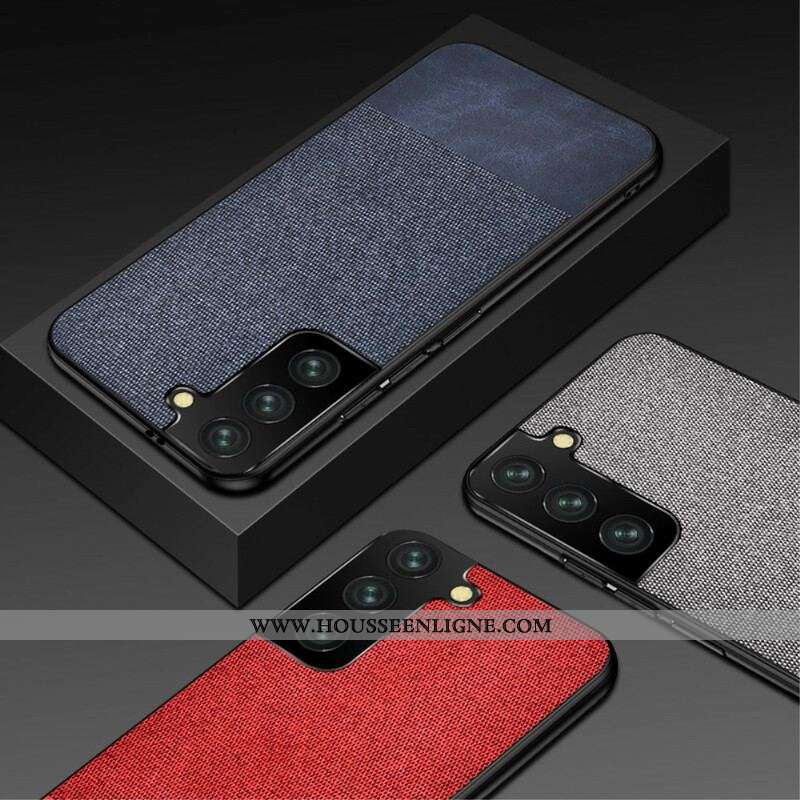 Coque Samsung Galaxy S21 FE  Simili Cuir et Tissu