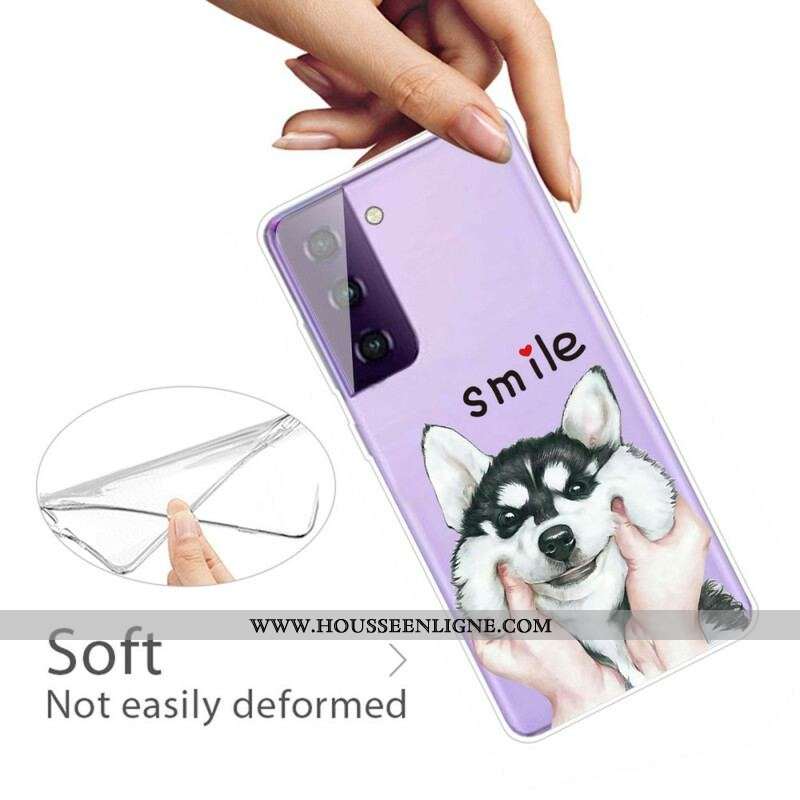 Coque Samsung Galaxy S21 FE Smile Dog