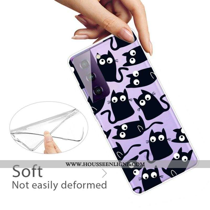 Coque Samsung Galaxy S21 FE Souris Noires