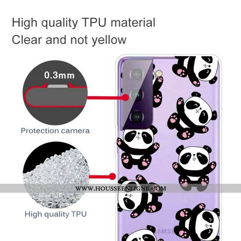 Coque Samsung Galaxy S21 FE Top Pandas Fun