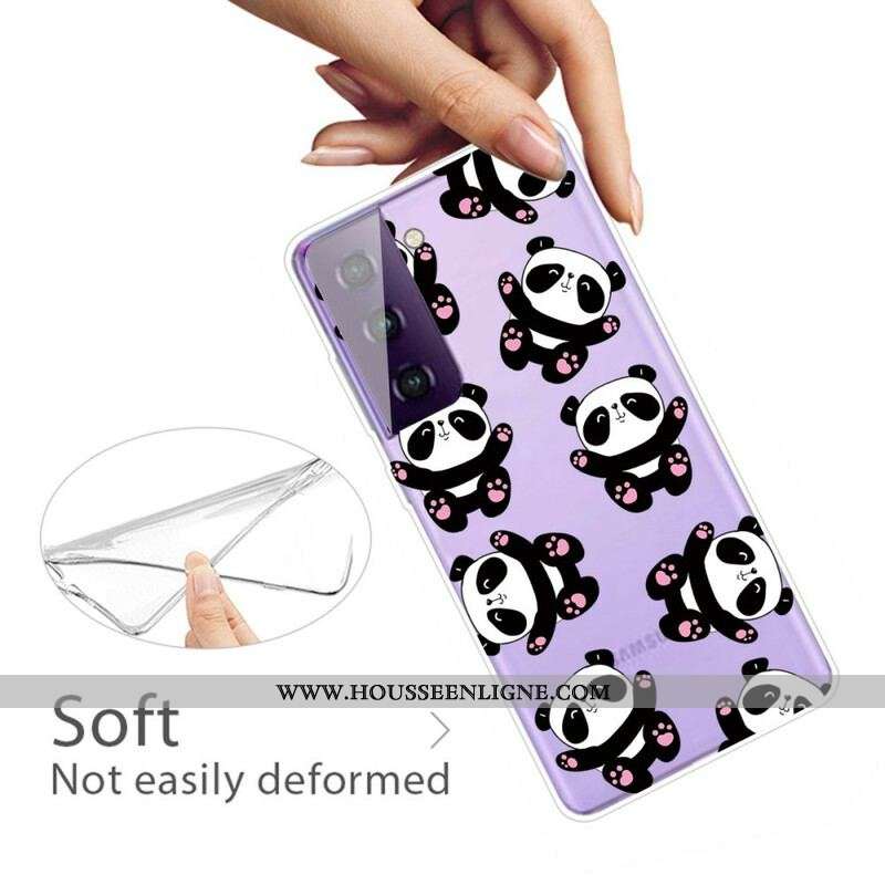 Coque Samsung Galaxy S21 FE Top Pandas Fun