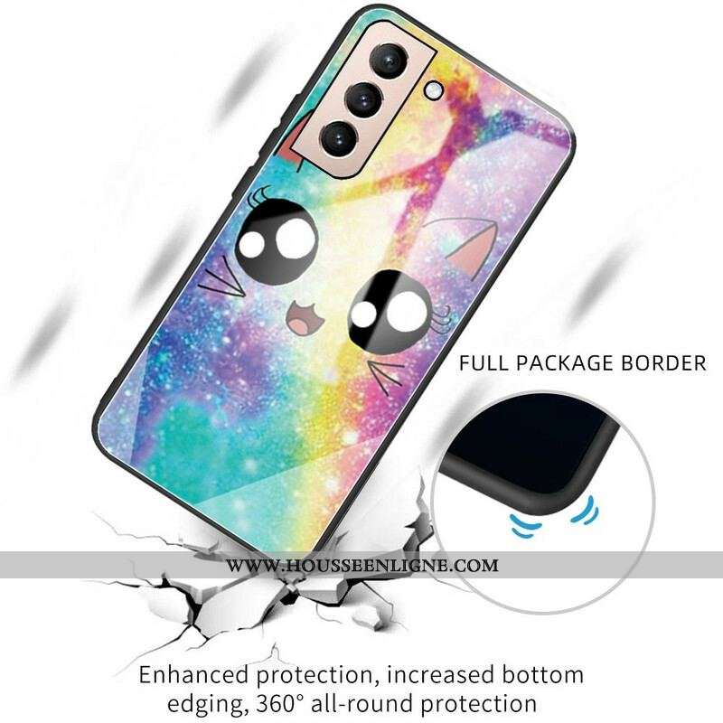 Coque Samsung Galaxy S21 FE Verre Trempé Chat
