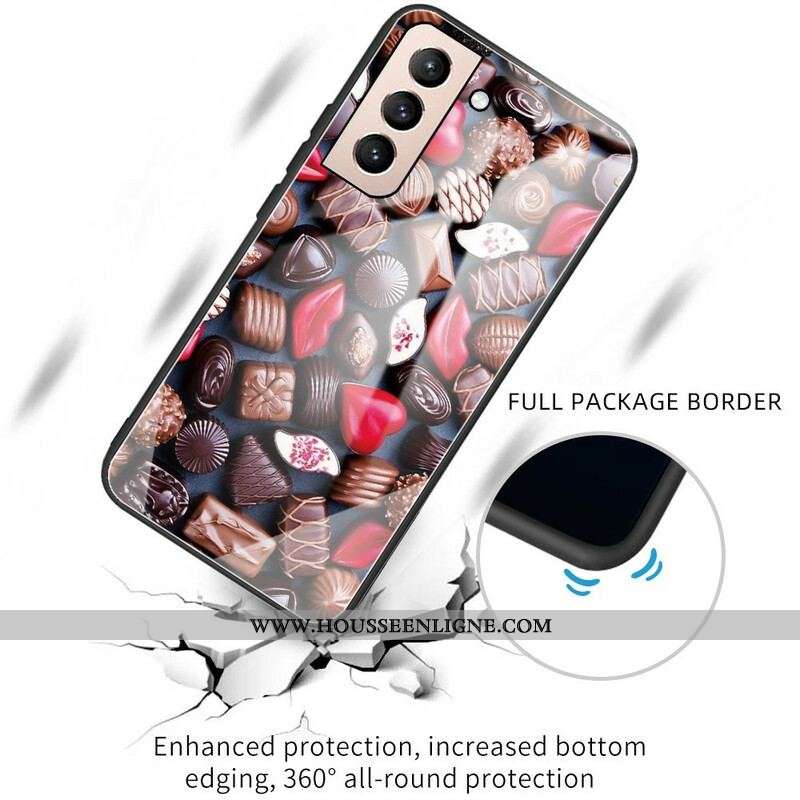 Coque Samsung Galaxy S21 FE Verre Trempé Chocolat