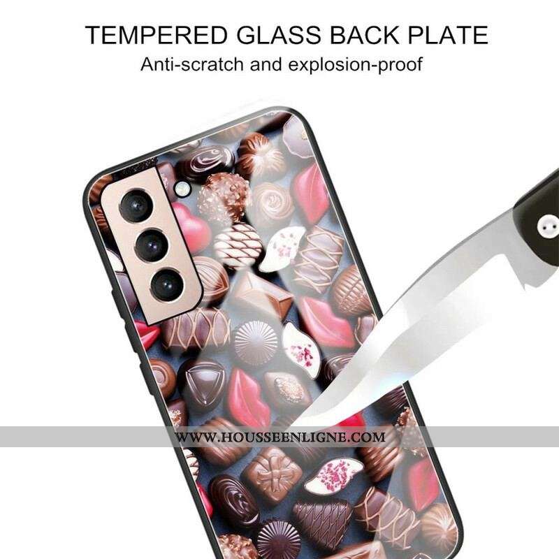 Coque Samsung Galaxy S21 FE Verre Trempé Chocolat