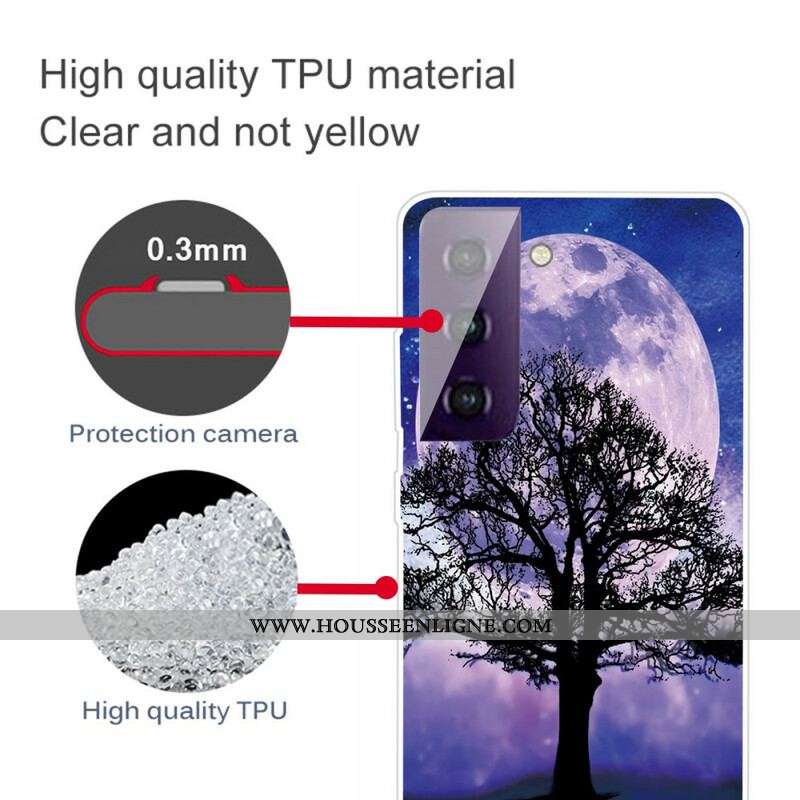 Coque Samsung Galaxy S21 Plus 5G Arbre et Lune