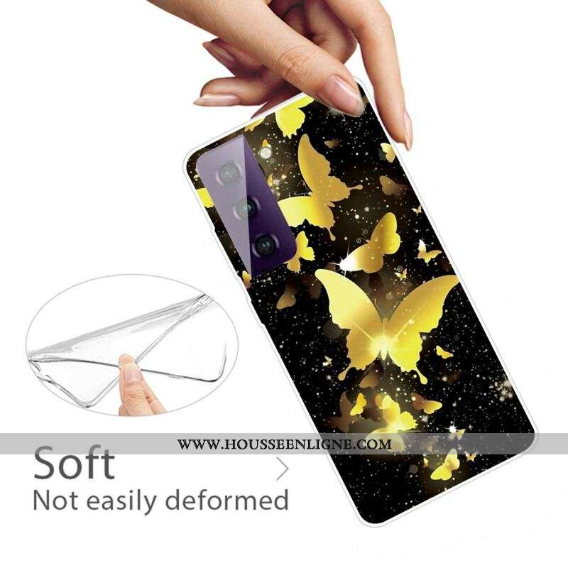 Coque Samsung Galaxy S21 Plus 5G Beaux Papillons Papillons