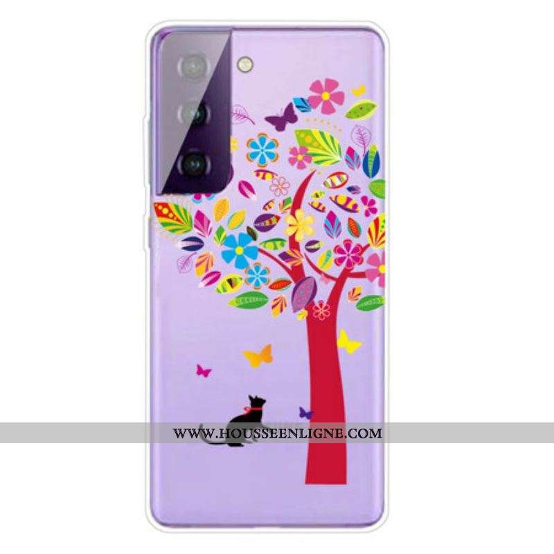 Coque Samsung Galaxy S21 Plus 5G Chat sous l'Arbre