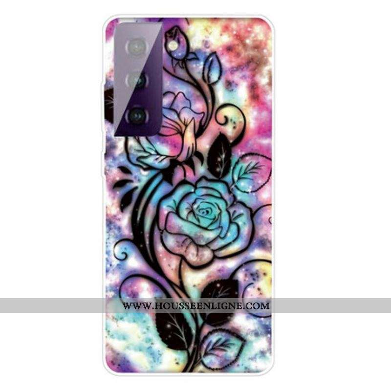 Coque Samsung Galaxy S21 Plus 5G Fleur Graphique